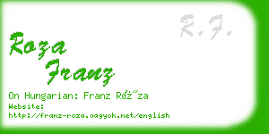 roza franz business card